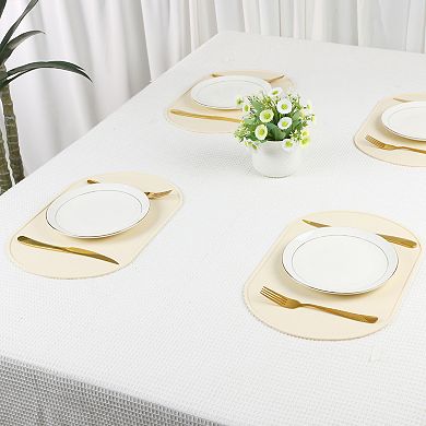 6 Pack Silicone Placemats for Kitchen Dining Table Decor Washable Heat Resistant Table Placemats