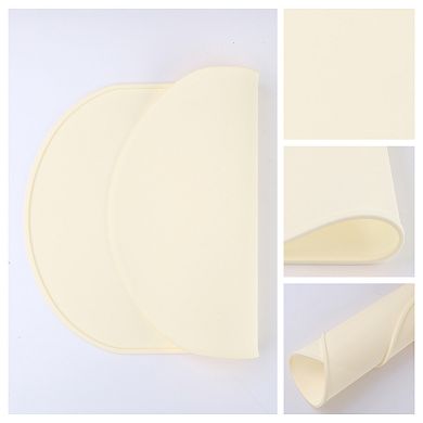 6 Pack Silicone Placemats for Kitchen Dining Table Decor Washable Heat Resistant Table Placemats