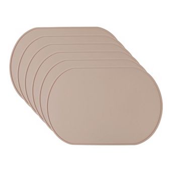 6 Pack Silicone Placemats for Kitchen Dining Table Decor Washable Heat Resistant Table Placemats
