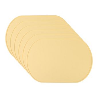 6 Pack Silicone Placemats for Kitchen Dining Table Decor Washable Heat Resistant Table Placemats