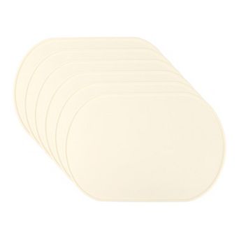 6 Pack Silicone Placemats for Kitchen Dining Table Decor Washable Heat Resistant Table Placemats