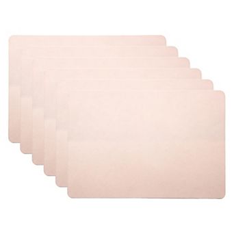 6 Pack Faux Leather Placemats for Kitchen Dining Table Decor Washable Heat Resistant Table Placemats
