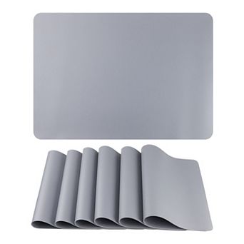 6 Pack Faux Leather Placemats for Kitchen Dining Table Decor Washable Heat Resistant Table Placemats