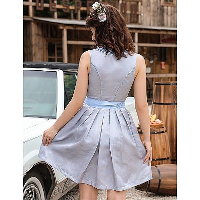 Womens Oktoberfest Dress for Bavarian 2 Piece Halloween Costumes Lace German Carnival Outfits