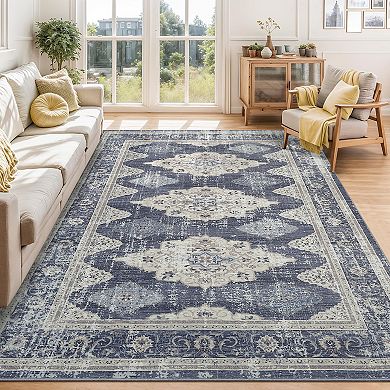 Garvee Machine Washable Non Slip Area Rug Indoor Non Shedding Carpet for Living Room Kitchen Bedroom
