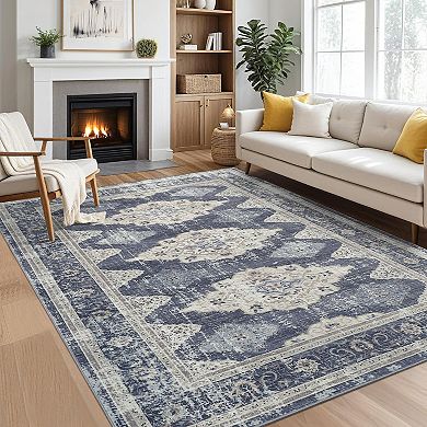Garvee Machine Washable Non Slip Area Rug Indoor Non Shedding Carpet for Living Room Kitchen Bedroom