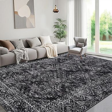 Garvee Machine Washable Non Slip Area Rug Non Shedding Carpet for Living Room Bedroom