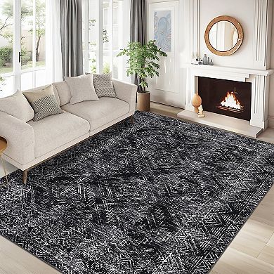 Garvee Machine Washable Non Slip Area Rug Non Shedding Carpet for Living Room Bedroom