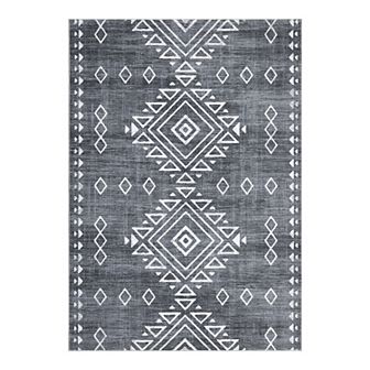 Garvee Machine Washable Faux Wool Vintage Area Rug Foldable Non Slip for Living Room