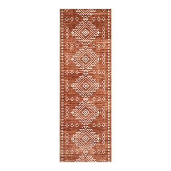 Garvee Machine Washable Faux Wool Vintage Area Rug Foldable Non Slip for Living Room