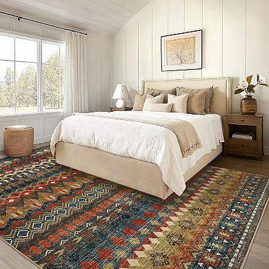 Garvee Machine Washable Non Slip Area Rug for Livingroom Soft Cotton Carpet for Home Decor