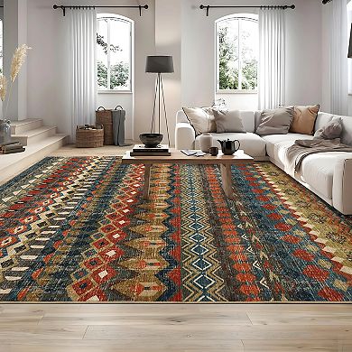 Garvee Machine Washable Non Slip Area Rug for Livingroom Soft Cotton Carpet for Home Decor