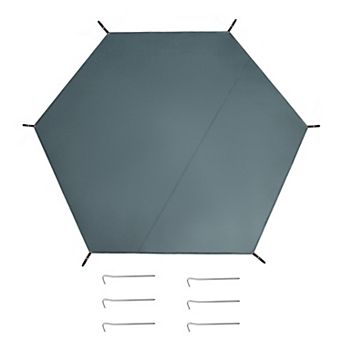 1 Set Waterproof Tent Tarp with Ground Nails, Tent Ground Sheet Mat for Camping Hiking, Tent Floor
