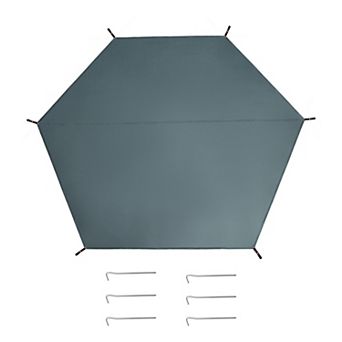 1 Set Waterproof Tent Tarp with Ground Nails, Tent Ground Sheet Mat for Camping Hiking, Tent Floor