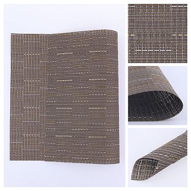 8 Pack PVC Placemats for Kitchen Dining Table Decor Heat Resistant Wipeable Table Placemats 18"x12"