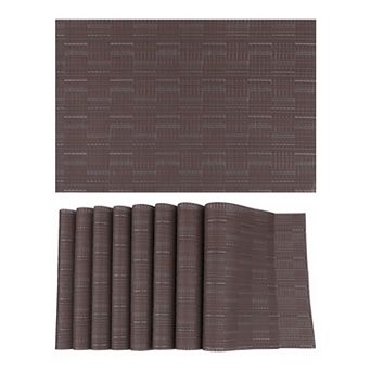 8 Pack Placemats for Kitchen Dining Table Decor Heat Resistant Wipeable Table Placemats 18"x12"