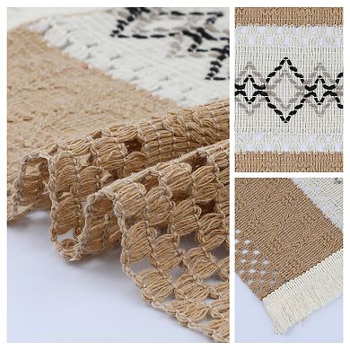 Farmhouse Placemats Set of 4 Placemats for Dining Table Decor with Tassel Washable Table Mat