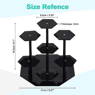 Acrylic Display Stand For Figures, 7-Tier Acrylic Display Risers For Collectibles, Cupcakes Stand