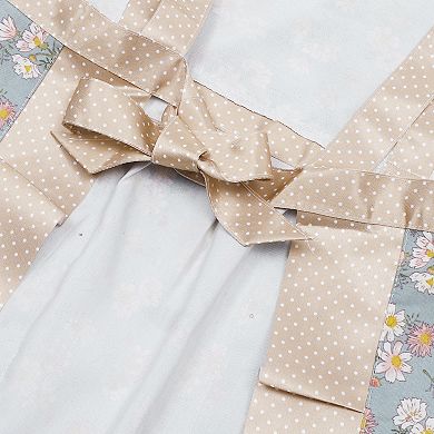 Women Kitchen Apron with Pockets, H Shoulder Canvas Apron for Cooking Baking Cleaning Work