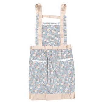 Women Kitchen Apron with Pockets, H Shoulder Canvas Apron for Cooking Baking Cleaning Work