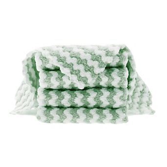 5 pc Kitchen Hand Towels, Wave Pattern Dish Towels for Kitchen Bathrooms Cleaning Counters