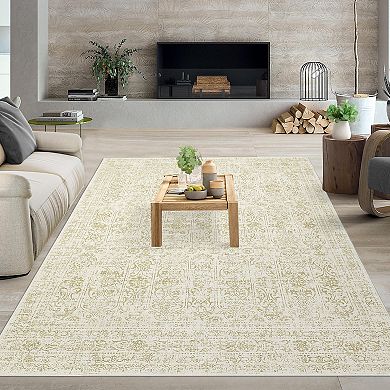 Garvee Machine Washable Non Slip Area Rug for Livingroom Soft Carpet for Home Use