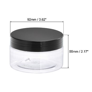 Round Plastic Jars with Screw Top Lid, 7oz Empty Containers for Organizing 2 Pcs