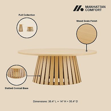 MANHATTAN COMFORT Layla Modern Coffee & End Table 2-Piece Set