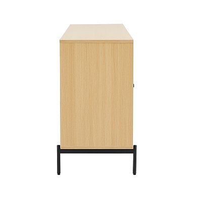 MANHATTAN COMFORT Magnolia Modern Sideboard Table with Metal Legs