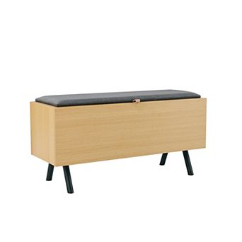 MANHATTAN COMFORT Paloma Upholstered Entry Storage Bench