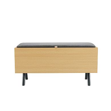 MANHATTAN COMFORT Paloma Upholstered Entry Storage Bench
