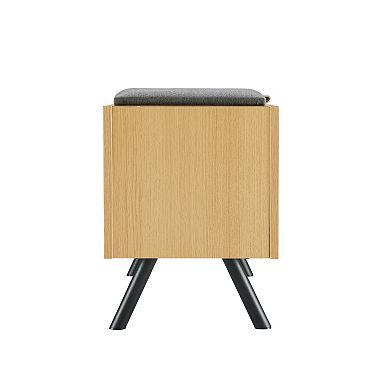 MANHATTAN COMFORT Paloma Upholstered Entry Storage Bench