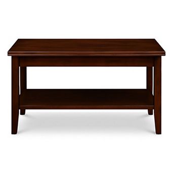 Leick Furniture Solid Wood Coffee Table with Shelf