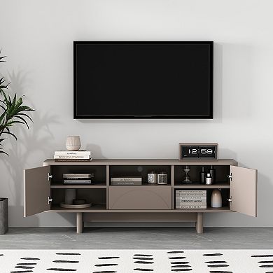 MANHATTAN COMFORT Ella Modern TV Stand with Adjustable Shelves