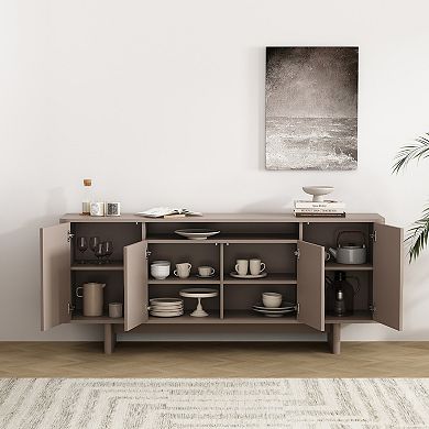 MANHATTAN COMFORT Ella Modern Sideboard Table with Adjustable Shelves