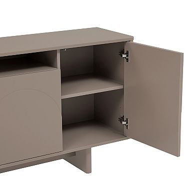 MANHATTAN COMFORT Ella Modern Sideboard Table with Adjustable Shelves