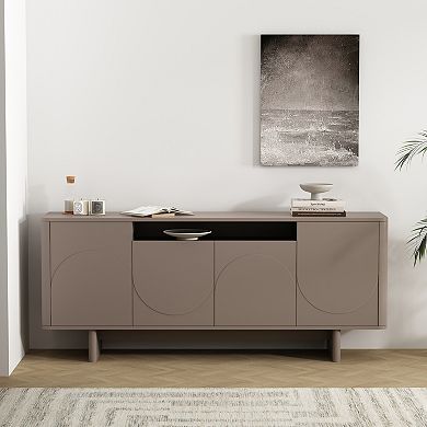 MANHATTAN COMFORT Ella Modern Sideboard Table with Adjustable Shelves