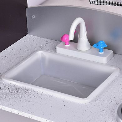 Costway Wooden Kitchen Kids Cooking Playset