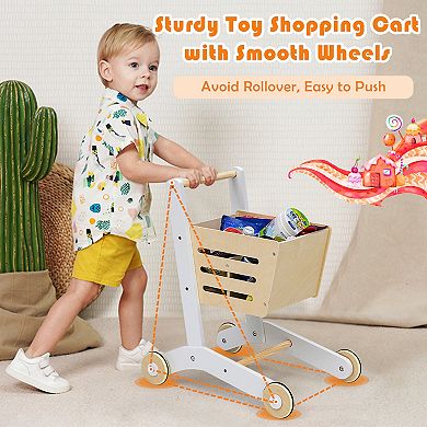 Costway Grocery Store Playset Supermarket Shopping Set with Cart