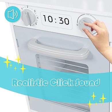 Costway Kids Kitchen Playset Cookware Set with Pots and Pans