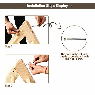 Costway Wooden Climbing Pikler Triangle with Ladder