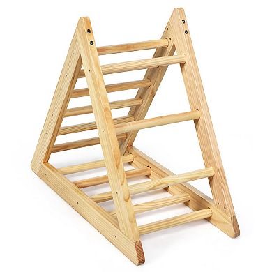 Costway Wooden Climbing Pikler Triangle with Ladder