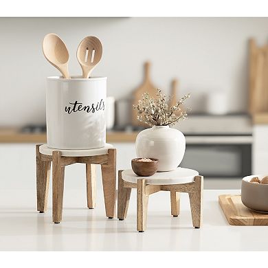 Icelyn Round Plant Stand Set 2 Piece