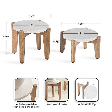 Icelyn Round Plant Stand Set 2 Piece