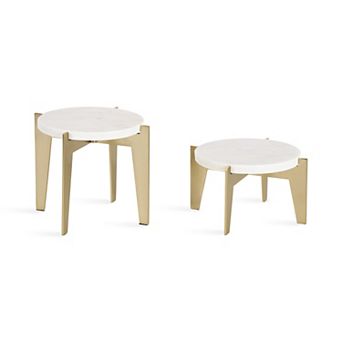 Icelyn Round Plant Stand Set 2 pc