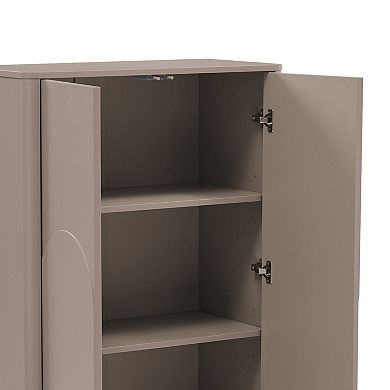 MANHATTAN COMFORT Ella Modern 3-Shelf Accent Cabinet