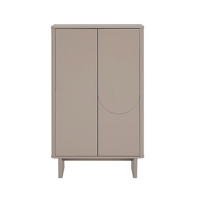 MANHATTAN COMFORT Ella Modern 3-Shelf Accent Cabinet
