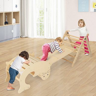 Costway 7-in-1 Indoor Climbing Toys with Reversible Ramp and Rocker