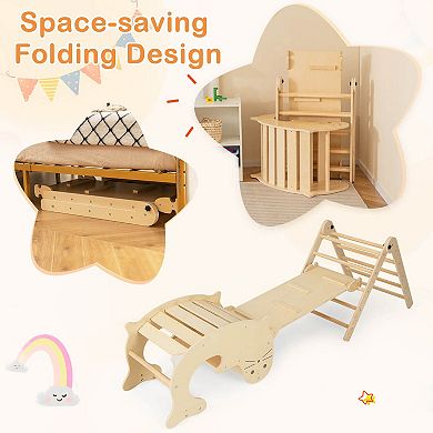 Costway 7-in-1 Indoor Climbing Toys with Reversible Ramp and Rocker