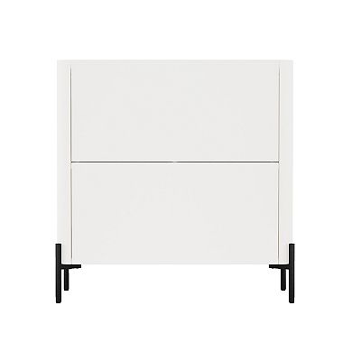 MANHATTAN COMFORT Abbey Modern Adjustable 2-Shelf Accent Cabinet